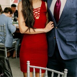 Bebe bodycon red dress